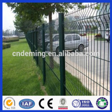 Anping Deming Factory Direct Sales Dark Green PVC/PE Coated Galvanized Wire Mesh Fence For Road Side With Square Post